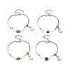 Natural Paua Shell & Star Freshwater Shell Link Bracelets BJEW-JB14326-3
