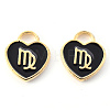 Light Gold Plated Alloy Enamel Pendants ENAM-R136-30-21-2