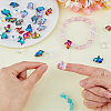 35Pcs 7 Colors Transparent Glass Beads GLAA-FH0001-68-3