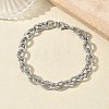 304 Stainless Steel Twisted Link Cable Chain Necklace & Bracelet Set  SJEW-D091-01P-5