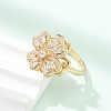 Clover Rotatable Open Cuff Rings for Women LS-RJEW-R007-02G-3