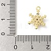 Christmas Theme Brass Micro Pave Cubic Zirconia Charms KK-P278-06G-3