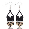 Alloy with Imitation Leather Dangle Earrings FS-WG30D02-16-1