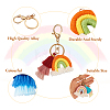 DIY Rainbow Tassel Keychain Making Kit DIY-TA0004-96-12