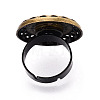 Adjustable Alloy & Iron Bezel Cup Ring Base with Rotatable Tray MAK-T012-05AB-3