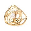 304 Stainless Steel Shell Beads Cuff Open Rings for Women LS-RJEW-E301-01F-1