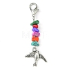 Alloy Bird Pendant Decoration HJEW-JM01551-4