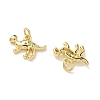Brass Micro Pave Clear Cubic Zirconia Charms KK-T085-21C-G-2