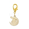 Moon with Rabbit Alloy Enamel Pendant Decoraiton HJEW-JM00961-3