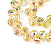 Transparent Electroplate Glass Beads Strands EGLA-F152A-FR01-01-3