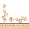 Flower Glass Seed Beaded Stud Dangle Earrings EJEW-MZ00774-5