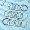15Pcs Electroplate Glass Beaded Bracelets BJEW-JB13022-1