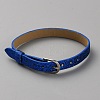Blank PU Leather Cord Bracelet with Alloy Clasps X1-AJEW-TAC0041-01B-16-2