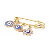 3Pcs 3 Style Iron Evil Eye Safety Pin Brooches JEWB-BR00085-5
