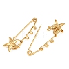 Starfish 304 Stainless Steel Safety Pins Brooch Findings SA-CBA098D-16I-G03-2