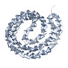 Electroplate Transparent Glass Beads Strands EGLA-N002-44-09-2