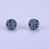 Printed Round Silicone Focal Beads SI-JX0056A-100-1