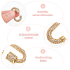 WADORN 2Pcs 2 Colors Brass Micro Pave Clear Cubic Zirconia Screw Carabiner Lock Charms ZIRC-WR0001-01-3