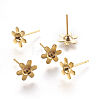 304 Stainless Steel Ear Stud Components X-STAS-G187-05G-1