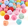  60Pcs 10 Colors Cube Food Grade Eco-Friendly Silicone Beads SIL-TA0001-54B-10