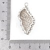 Shell Shape Brass ABS Imitation Pearl Pendants KK-I352-04D-P-3