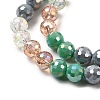 Electroplate Glass Beads Strands EGLA-D300-06-8mm-04-3