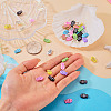 44Pcs 11 Colors Fish Spray Painted Alloy Enamel Beads FIND-TA0010-35-6