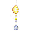Agate & Crystal Glass Sun Catcher Pendant PW-WGFC2EE-01-1