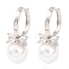 Bowknot with Round Brass Hoop Earrings EJEW-D351-12P-2