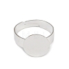 48Pcs 4 Style Adjustable Brass Pad Ring Base Findings KK-FH0004-56-2