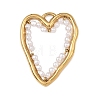 304 Stainless Steel & Plastic Pearl Pendants PL-B001-01G-1