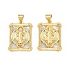 Brass Shell Pendants CU-CBA9482-05G-06-1