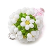 Beaded Flower Potted Charms PALLOY-MZ00446-02-4