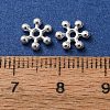 Snowflake Alloy Spacer Beads TIBEB-0581-S-RS-3