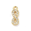 Brass Micro Pave Cubic Zirconia Pendants KK-C254-06B-G-1