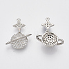 Brass Micro Pave Cubic Zirconia Pendants KK-T050-42P-NF-3