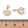Brass Pave Clear Cubic Zirconia Charms CU-CBAF0F8-13G-3