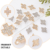 48Pcs 2 Colors Alloy Crystal Rhinestone Connector Charms FIND-CA0005-43-5