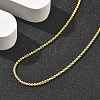 Brass Rolo Chains Necklaces for Women NJEW-D302-22G-2