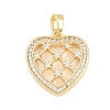 Brass Micro Pave Clear Cubic Zirconia Pendants CU-CBA9B49-01C-G-1