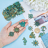 42Pcs 7 Styles Ocean Theme Alloy Pendants FIND-FH0006-32-3