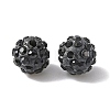 Handmade Polymer Clay Rhinestone Beads LS-CLAY-WH0010-01B-2