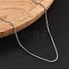 Brass Curb Chain Necklaces for Women NJEW-D302-50P-3