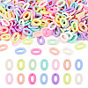 300Pcs Opaque Acrylic Linking Rings MACR-TA0002-83-1