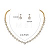 Brass Cubic Zirconia Jewelry Sets FS-WG75FBD-02-3
