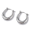 Non-Tarnish 304 Stainless Steel Oval Hoop Earrings for Women EJEW-I284-09P-1