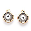 Epoxy Resin Enamel Evil Eye Charms RESI-T045-031B-3