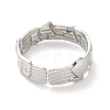304 Stainless Steel Cuff Wide Band Finger Rings RJEW-L107-015P-3