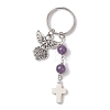 Natural & Synthetic Gemstone & Alloy Keychains KEYC-JKC01453-3