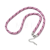 Ployester Core-Wrapped Round Cord Necklace Making KK-CBACFA2-03P-24-1